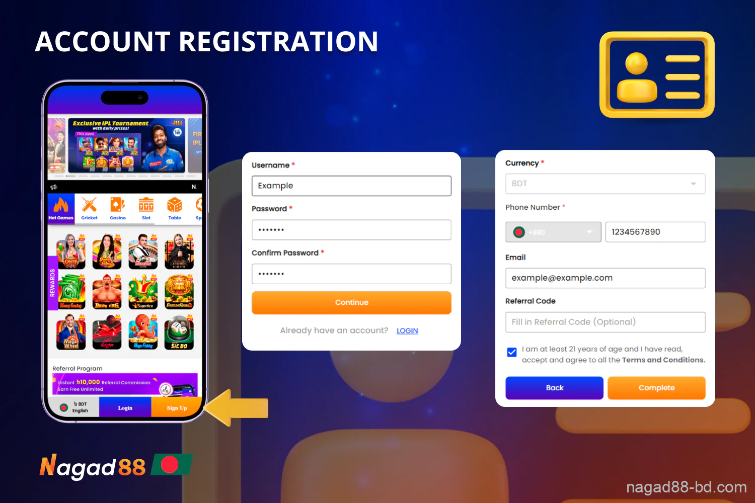 Registration with Nagad88 is quick and easy and is available to adult users from Bangladesh