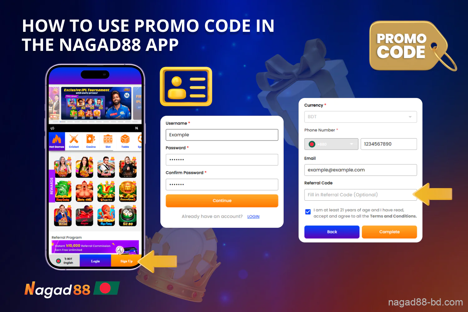 Users in Bangladesh can use a promo code on the Nagad88 mobile app