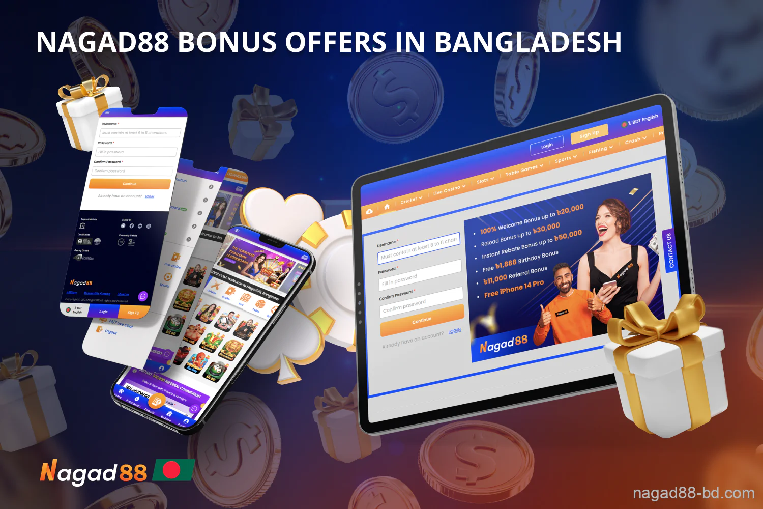 Nagad88 Bangladesh offers various promotions and nice bonuses for newbies and regular players