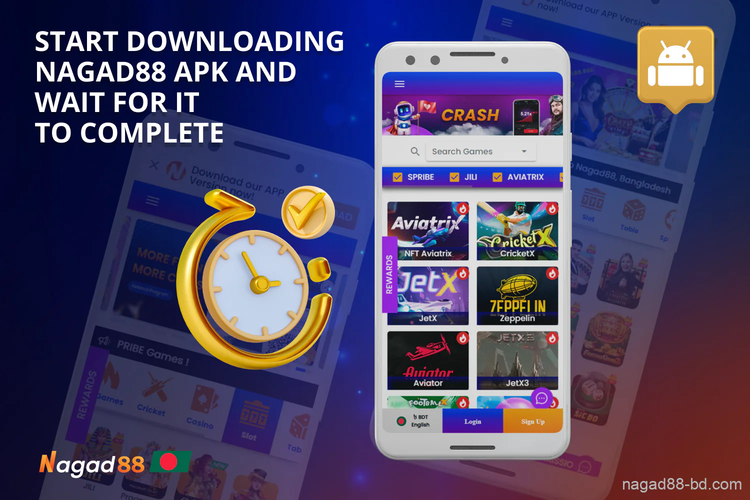 Start downloading Nagad88 APK on your smartphone and wait for it to complete