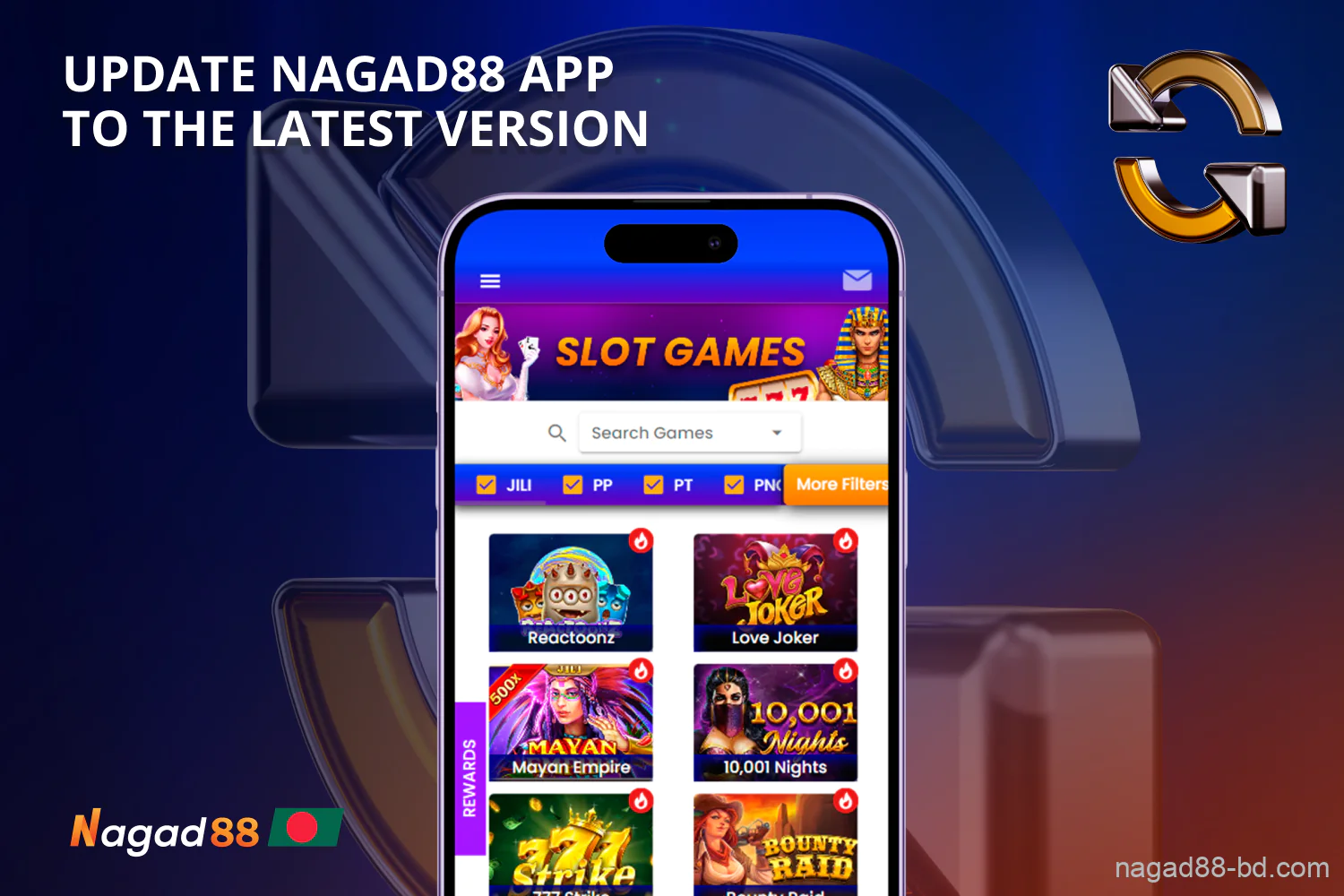 Updating the Nagad88 app to the latest version improves the functionality of the program