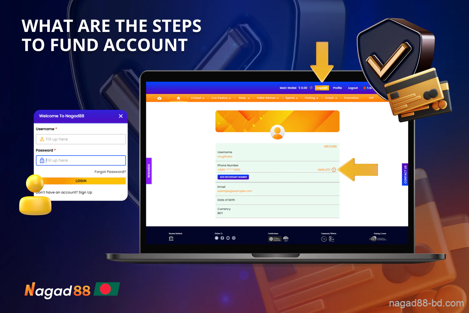 To fund your Nagad88 account in Bangladesh, you need to follow a few simple steps